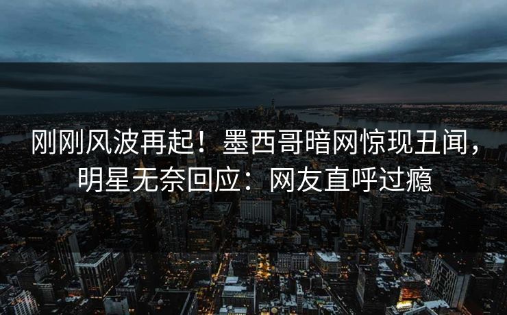 刚刚风波再起！墨西哥暗网惊现丑闻，明星无奈回应：网友直呼过瘾