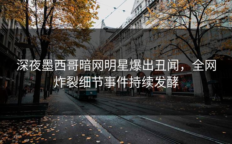 深夜墨西哥暗网明星爆出丑闻，全网炸裂细节事件持续发酵
